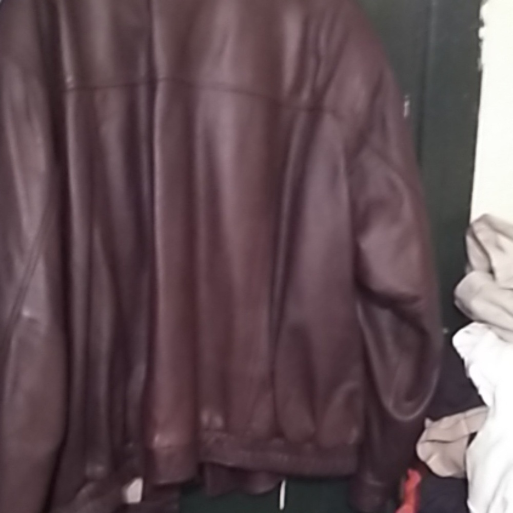 Genuine leather bomber